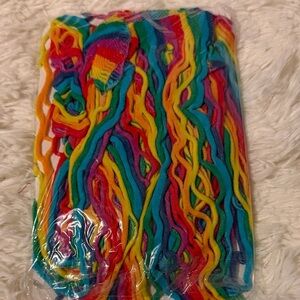 Colorful Rainbow Knit Scarf